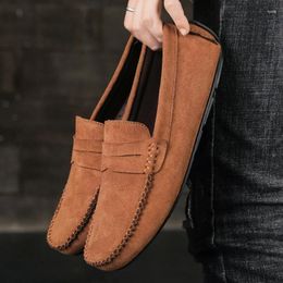 Casual Shoes Fashion Lightweight Suede Men Lazy Male Breathable Slip-on Mens Driving Comfortable Loafers Moccasins