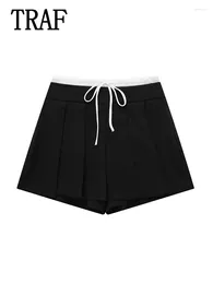 Women's Shorts Women Elegant High Waist Zipper Skirt 2024 Woman Short Casual Pant Womens Slim Streetwear Mujer