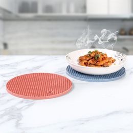 Round Honeycomb Silicone Mat High Temperature Resistance Heat Insulation Table Placemats Non Slip Bowl Pot Drink Cup Pad Coasters DBC BHFF8669