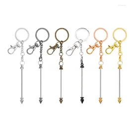 Keychains Stylish Head Keychain Bead Stringing Key Chains DIY Crafts For Personalized Simple Cell Phone Accessory