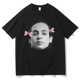 Men's T-Shirts Singer Natanael Cano Face Print T-shirt for mens hip-hop casual T-shirt funny street clothing oversized mens pure cotton T-shirt S2452406 S2452408