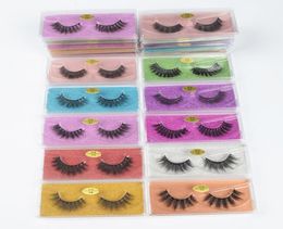 50lots 10 styles 3D Mink Eyelash Makeup Eyelashes ColorfulCard Natural Thick Fake Makeup Tool False Lashes Extension4878521