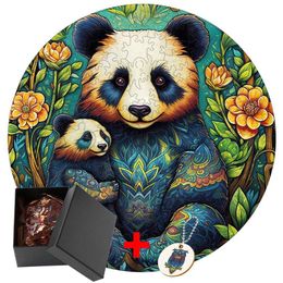 Puzzles Panda 3d Wooden Puzzle Interactive Games For Children Toys Parent Child Game Model Intelligence Puzzles Christmas Diy Hobby Y240524