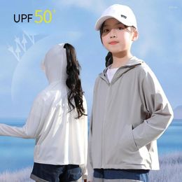 Jackets Arrived Summer Children Girl Boy Sunscreen Clothing Kids Baby Top Coat Teenager 110-160 3-14year Students Jacket With Hat