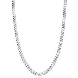 Italian Solid 925 Sterling Silver 3.5mm Diamond Cut Cuban Link Curb Chain Necklace for Women Men, Made in Italy