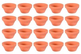 20Pcs Small Mini Terracotta Pot Clay Ceramic Pottery Planter Cactus Flower Pots Succulent Nursery Pots Great For Plants Crafts Y202717113