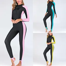 Women's Swimwear Women Plus Swimsuit Long Sleeve Wetsuit Sun Protection Suit