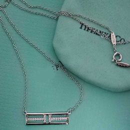 Designer's Brand Precision High Quality Double T Diamond Necklace Fashion Personalized Jewelry Network Red