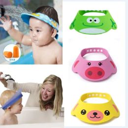 Härlig baby schampo hattar småbarn tvätt hår sköld barn direkt visir kepsar söt baddusch mössa för barn baby care1
