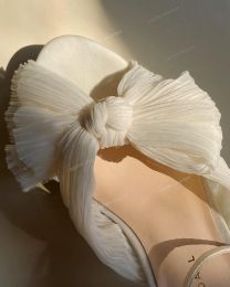 Sandały z paska kostki dla kobiet Bow Karot Otwarte palce ślubne gorąca sprzedaż 2022 Summ