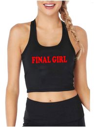 Women's Tanks Final Girl Design Sexy Slim Fit Crop Top Girl's Street Fashion Funny Tank Tops Customisable Cotton Casual Sports Camisole