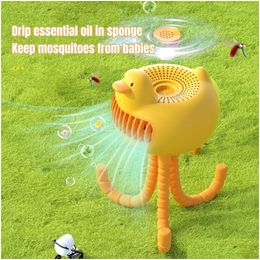 Other Home Garden New 2023 Stroller Fan Leafless Octopus Household Desktop Mini Portable Handheld Shaking Head Small Usb Rechargeable Dhwvi