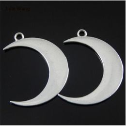 free shipping 100Pcs alloy Metal Moon Charms Antique silver Charms Pendant For necklace Jewellery Making findings 44x31mm 307C