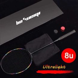 Badminton Sets 100% Carbon Fiber Racquet 8U Professional 24-30lbs G5 Ultra Light Attack Racquet Pads Sports Training S52401 S52401