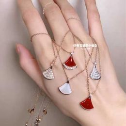 Midrange Charm and Brilliant Jewellery Bulgarly limited necklace bottom diamond small skirt red rose gold have Original logo