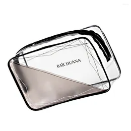 Storage Bags Clear Makeup Pouches Pouch Toiletry Zipper Travel Organization Portable Waterproof Transparent Pvc Carry