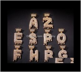 Fashion Luxury Designer Stainless Steel Chain Crown 24 Letters Necklace For Men Women Cubic Zirconia Diamonds Hip Hop Jewellery Jgwi8222635