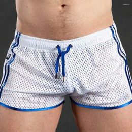 Men's Shorts Summer Sports Color-blocked Loose Drawstring Elastic Waist Quick-drying Jogging Gym Vacation Beach