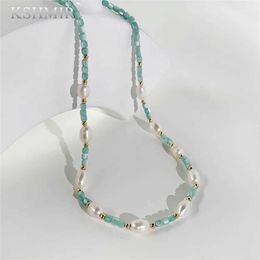 Pendant Necklaces 2022 New Set Holiday Party Necklace Freshwater Baroque Pearl Exquisite Womens Necklace Handmade S2452206