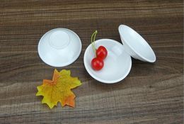 200pcs Plastic Seasoning Dish Round White Sauces Plate Snacks Dish Storage Trays Plate Saucer Food Container2162242