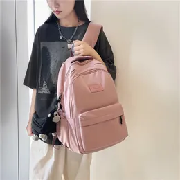 Backpack Waterproof Nylon Womens Teenage Girl School Bag Korean Style College Student Laptop