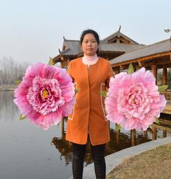 Handmade Peony Flowers Umbrella Resuable Eco Friendly Wedding Ornaments For Kids And Women Dance Performance Props Fashion 23rc4 X9111525