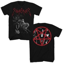 1991 Emperor Band Norwegian Black Metal Rock Dark Style American Retro Mens Short sleeved T-shirt 240524