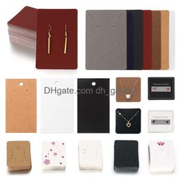 Other Labeling Tagging Supplies Earrings Necklaces Display Cards For Jewelry Box Packaging Cardboard Hang Tag Card Ear Studs Paper Diy Otpbd