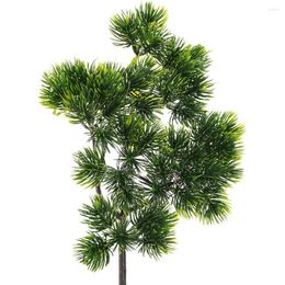 Decorative Flowers Artificial Green Cypress Tree Leaf Pine Needle Leaves Branch Christmas Wedding Home Office El Decoration