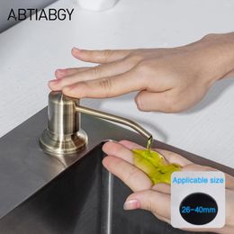 Liquid Soap Dispenser 500ml Stainless Steel Detergent Dispensers Kitchen Sink PE Bottle For Bathroom Bronze