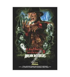 A Nightmare On Elm Street Dream Warriors Classic Movie Posters Freddy Krueger Wall Art Decoration Poster Canvas Print