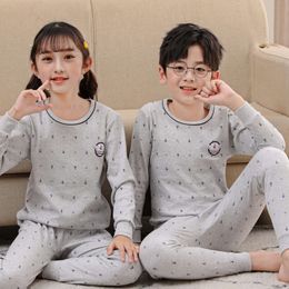 Autumn Winter Kids Pamas Set Girl Clothes Boys Pyjamas Girls Pijamas Baby Sleepwear Children's Long Sleeve T-Shirt+Pants L2405