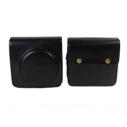 Protective Case Brown/Black PU Leather Camera Bag with Strap for Fujifilm Instax Square SQ6 Instant Film Camera