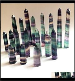 Arts And Arts Crafts Gifts Home Gardennatural Colourful Tower Quartz Point Fluorite Obelisk Wand Healing Crystal 15 Sizes Drop D6914592