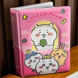 Albums Books Kawaii Lattice Card Album Customer Accessories Cute Cartoon Anime 3-inch Small Card Photo Organiser Toy Girl Gift Q240523