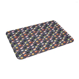 Carpets Sushi Pattern 24" X 16" Non Slip Absorbent Memory Foam Bath Mat For Home Decor/Kitchen/Entry/Indoor/Outdoor/Living Room