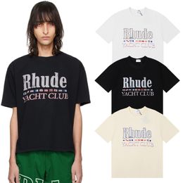 Rhude t-Shirt Short Sleeves Designer Mens Shirts Rhudes Shorts Women T-shirts High Quality Cotton Shirt Clothing Summer Luxury Letter Printing Tops Beach Style Tees