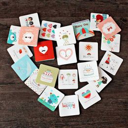 Gift Cards Greeting Cards 10 Korean Creative Cute Mini Greeting Cards/Set Birthday Card Information Greeting Cards WX5.22