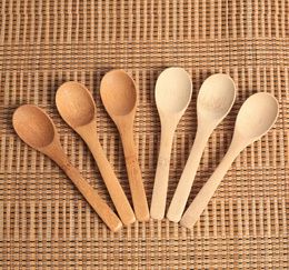 128cm5inch Wooden Spoon Ecofriendly Tableware Bamboo Scoop Coffee Honey Tea Soup Spoon Teaspoon Stirrer Cooking Utensil Tool JY08196950