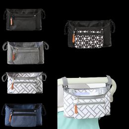 Baby Stroller Bag Universal Wearproof Diaper Nappy Bag Multi-Pocket Mummy Travel Bag Holder Cup Organiser for Newborn Pram Cart