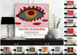 Paintings Yayoi Kusama Museum Exhibition Poster Polka Dot Pumpkin Prints Art Classic Wall Painting Vintage Japan Art1265874