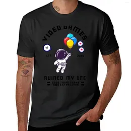 Men's Tank Tops Video Games Ruined My Life T-shirt Funnys Plus Sizes For A Boy Shirts Graphic Tees Men Clothing