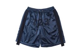 Men's Shorts High Quality 2024SS Summer New Fashionable Brand Printed Drawstring Blue Shorts Loose Large Mens Casual Shorts Capris J240522