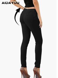 Women's Jeans Womens elastic black jeans are fashionable super comfortable and made of elastic denim fabric with 5 pocketsT heb uttockso ft hej Q240523
