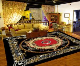 Carpet European and American Style Floral Pattern Area Rugs for Living Room Parlor Bedroom Carpets NonSlip Navy Red Blue 5229739077