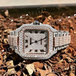 Branded Iced Out Moissanite Watch Hip Hop Iced Out Watch For Men Stainless Steel Watch At Wholesales Price