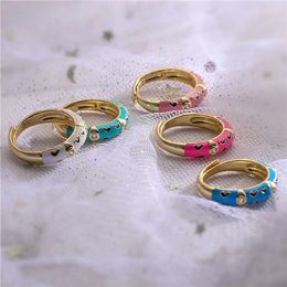 Cluster Rings HECHENG For Women Colorful Leopard Print Eternity Ring Anillos Gift Fine Jewelry Enamel Handmade