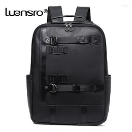 Backpack Vintage Laptop Men Waterproof Bagpack Travel Bag Genuine Leather Backpacks Big Capacity Male Mochila Bags For