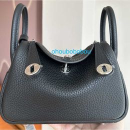Linndys Shoulder Handbag Genuine Leather Bag Genuine Leather Womens Bag Mini Mini Bag Tc Leather Pure Hand Sewn Second-generation OH9W