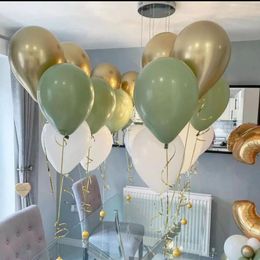 Party Decoration 20pcs Avocado Green Balloon Set For Birthday Graduation Opening One Year Old Wedding